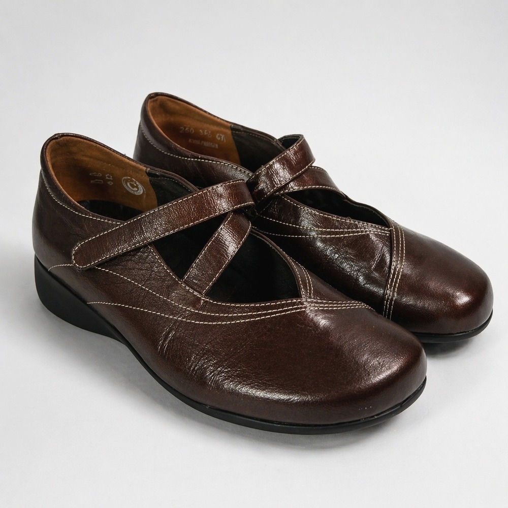 Wolky Passion Black Leather Mary Jane Z-Strap Comfort Walking Shoes US 9.5-10‎